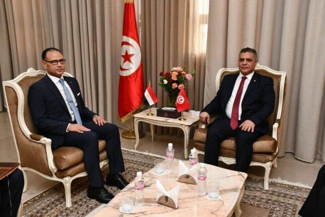 السفير باسم حسن يبحث تعزيز التعاون الثنائي مع وزير الداخلية التونسي السفير باسم حسن يبحث تعزيز التعاون الثنائي مع وزير الداخلية التونسي
