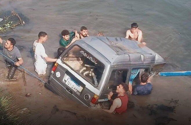 مصرع 3 أشخاص في حادث انقلاب سيارة بالقليوبية مصرع 3 أشخاص في حادث انقلاب سيارة بالقليوبية