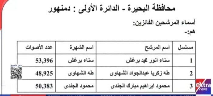أسماء الفائزين في انتخابات النواب 2025 بدائرة دمنهور - الفجر سبورت