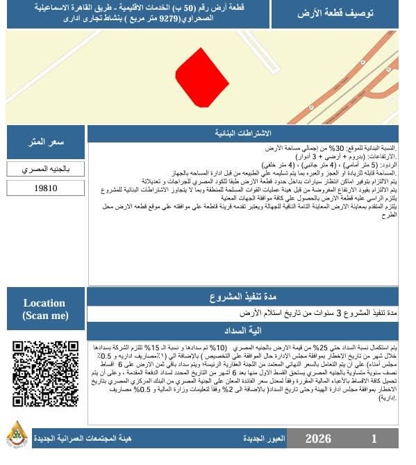 العبور الجديدة تطرح حزمة فرص استثمارية واعدة بطريق مصر الإسماعيلية الصحراوي - الفجر سبورت