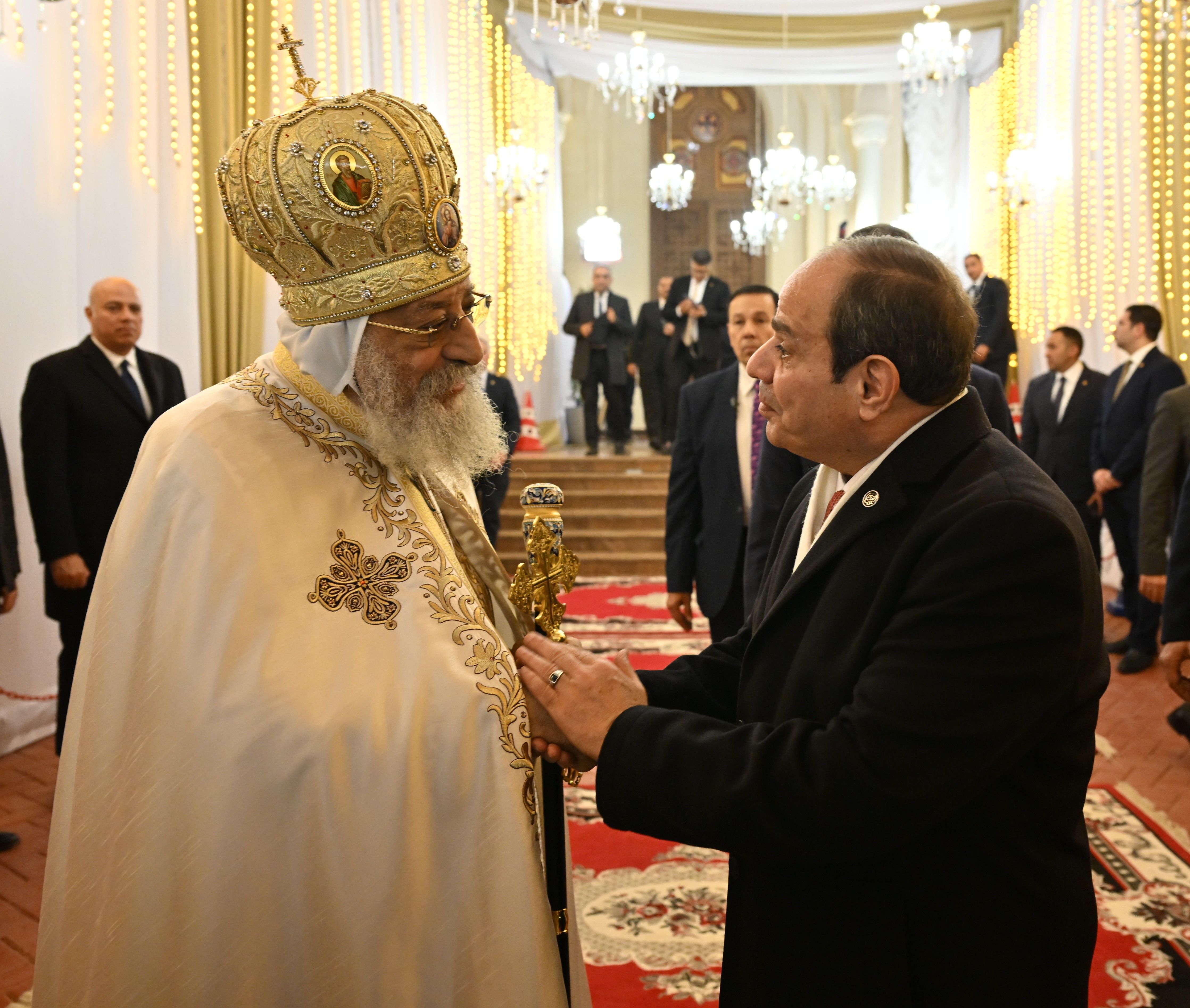الرئيس السيسي خلال التهنئة بعيد الميلاد: "وصيتي لكم ألا يحاول أحد أن يفرقنا.. وقداسة البابا له تقدير خاص واحترام كبير" - الفجر سبورت