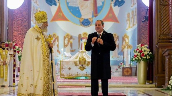 السيسي في الكاتدرائية المرقسية.. رسالة وحدة ومواطنة كاملة للمصريين - الفجر سبورت