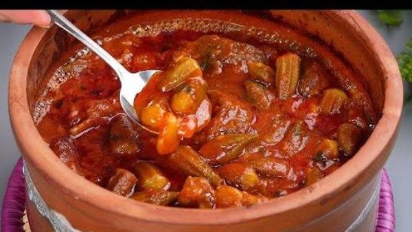 طريقة عمل طاجن البامية باللحمة - الفجر سبورت
