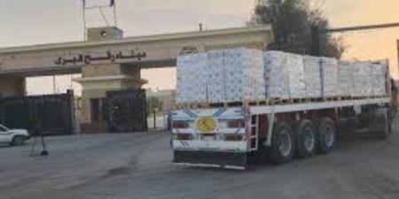 عبور 30 شاحنة مساعدات إنسانية إماراتية إلى الفلسطينيين بقطاع غزة - الفجر سبورت