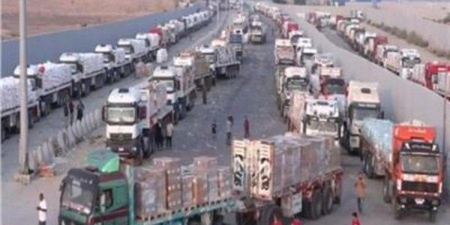 مئات الشاحنات تدخل معبري العوجة وكرم أبو سالم تمهيدًا لعبورها إلى غزة - الفجر سبورت