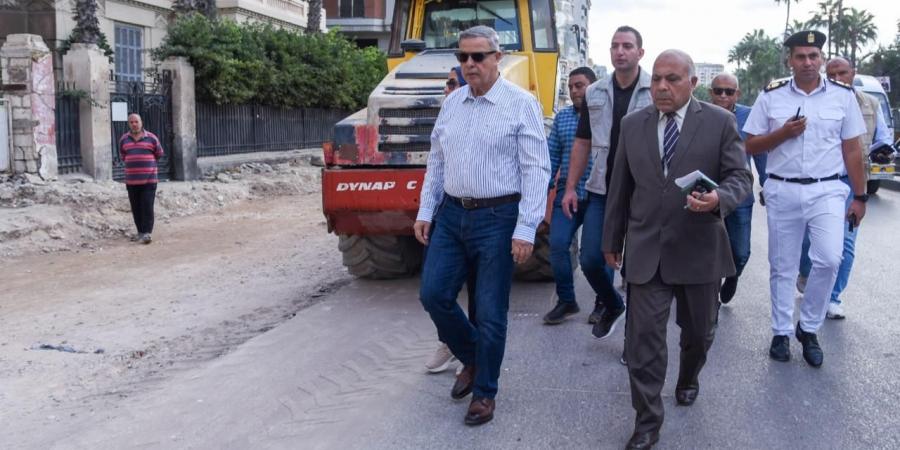 محافظ الإسكندرية يتفقد المرحلة الثانية من مشروع طريق الحرية.. صور الفجر سبورت