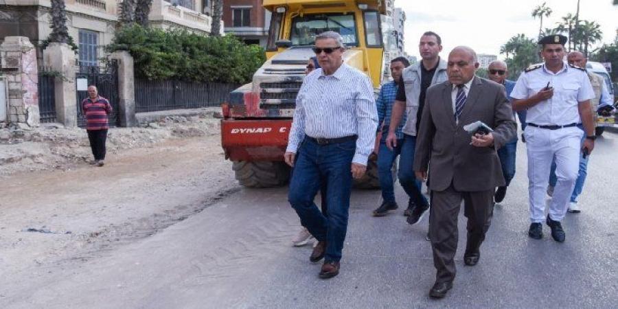 محافظ الإسكندرية يتابع معدلات تنفيذ المرحلة الثانية من مشروع« توسعة طريق أبو قير» - الفجر سبورت