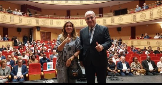 صابرين والسفير المصري يحضران عرض فيلم القصص بمهرجان وجدة المغربي