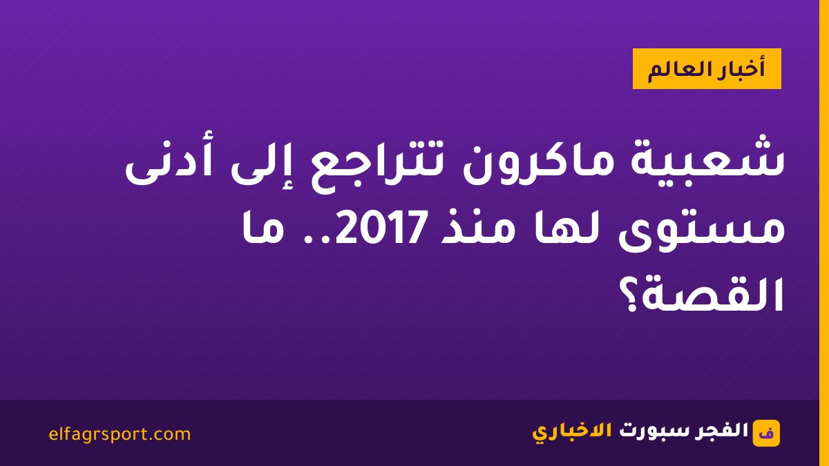 شعبية ماكرون تتراجع إلى أدنى مستوى لها منذ 2017.. ما القصة؟